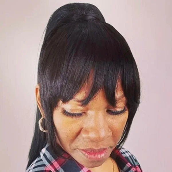 high pony event style hair